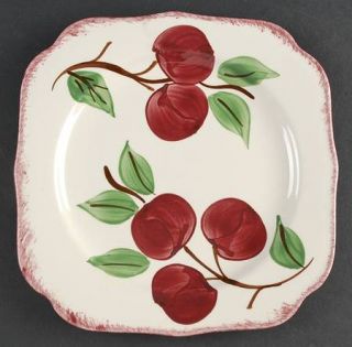Blue Ridge Southern Pottery Crab Apple Square Salad Plate, Fine China Dinnerware