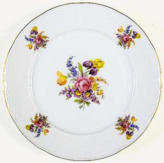 Baum Brothers Bouquet Dinner Plate, Fine China Dinnerware   Floral Brdr & Center
