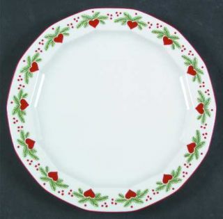 Porsgrund Hearts & Pines (Multisided) Salad Plate, Fine China Dinnerware   Octav