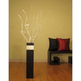 Slender Rectangle 28 inch Black Vase And Branches