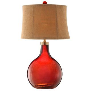 Stafford Red Glass Table Lamp
