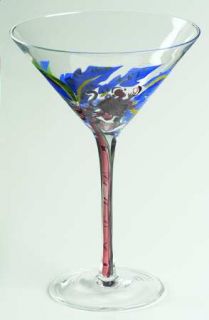 Artland Crystal Monkey Business Martini Glass   Hand Painted Palm Trees & Monkey