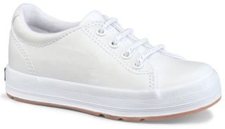 Girls Keds Wirly Heart   White Leather Casual Shoes