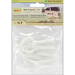 Scp White Male Figures (pack Of 3)