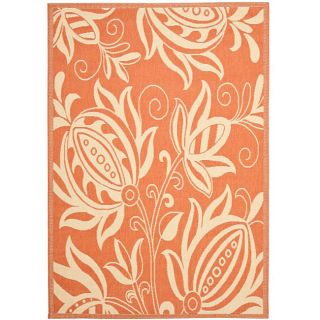 Terracotta/ Natural Indoor Outdoor Rug (27 X 5)