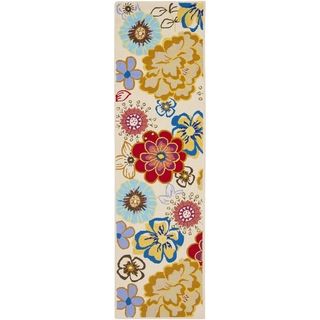 Safavieh Four Seasons Stain Resistant Hand hooked Ivory Rug (23 X 8)