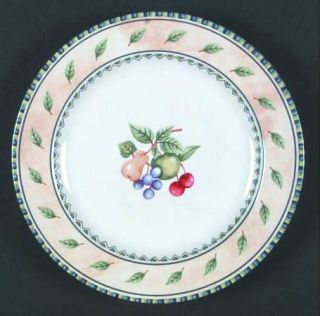 Coventry (PTS) Orchard Fruit Salad Plate, Fine China Dinnerware   Cream Band, Mu