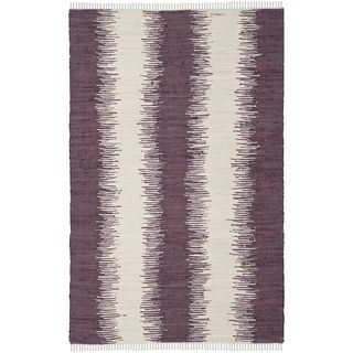 Safavieh Hand woven Montauk Purple Cotton Rug (8 X 10)