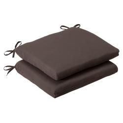 Pillow Perfect Outdoor Brown Squared Seat Cushions (set Of 2) (Brown Materials PolyesterFill 100 percent virgin polyester fiber fillClosure Sewn seam Weather resistant UV protection Care instructions Spot clean onlyDimensions 18.5 inches long x 16 in