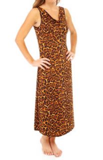 N by Natori Sleepwear VC3007 Animal Blossom Cowl Neck Gown