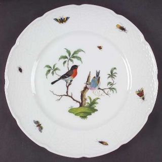 Ceralene Les Oiseaux Dinner Plate, Fine China Dinnerware   Birds,Vieil Osier Sha