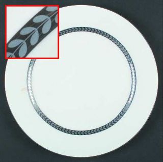 Retroneu Imperial Platinum Dinner Plate, Fine China Dinnerware   Platinum Laurel