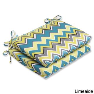 Pillow Perfect Zig Zag Squared Corners Outdoor Seat Cushions (set Of 2)