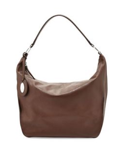 Hope Leather Medium Hobo Bag, Brown