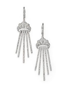 Adriana Orsini Pave Crystal Linear Drop Earrings/Silvertone   Silver