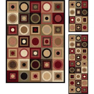Multi Collection Set Of Three Traditional Area Rugs (18 X 28, 18 X 5, 5 X 7)