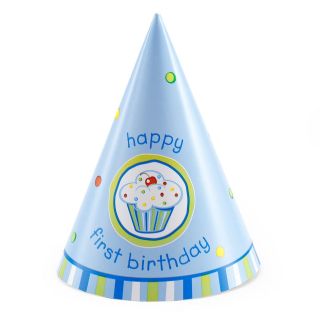 Boys Lil Cupcake 1st Birthday Cone Hats