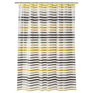Room Essentials Sripe Shower Curtain   Gray/Yellow