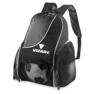 Vizari Sport Solano Soccer Backpack Black (BlackDimensions 18.8 inches x 9.6 inches x 3.1 inchesWeight 1.25 pounds )