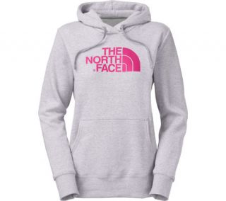 Womens The North Face Half Dome Hoodie   Heather Grey/Passion Pink Pullovers