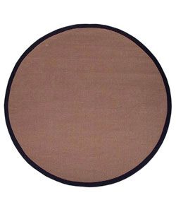 Hand woven Sisal Black Rug (8 Round) (tanPatteMeasures 0.33 inch thickTip We recommend the use of a non skid pad to keep the rug in place on smooth surfaces.All rug sizes are approximate. Due to the difference of monitor colors, some rug colors may vary 