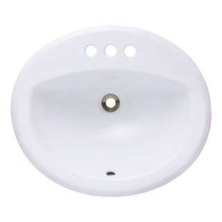 Polaris Sinks P8102ow White Overmount Bathroom Sink
