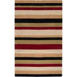 Hand tufted Casual Multi Striped Howell Wool Rug (9 X 13)