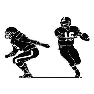American Football Vinyl Wall Art Decal (BlackEasy to apply You will get the instructionDimensions 22 inches wide x 35 inches long )