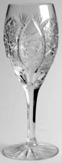 Crystal Import Monte Carlo Wine Glass   Starburst Cut Bowl  Multisided Stem