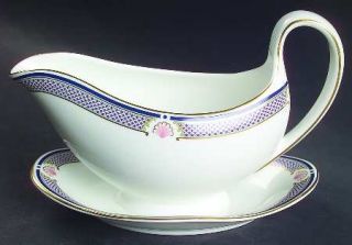 Wedgwood Waverley Gravy Boat with Attached Underplate, Fine China Dinnerware   B