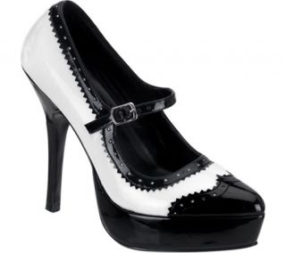 Womens Pleaser Indulge 542   Black/White Patent Dress Shoes
