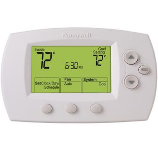 Honeywell TH6110D1021 FocusPRO 6000 5+1+1 Day Programmable Thermostat Large Screen, 1H/1C, Auto C/O, Dual Powered