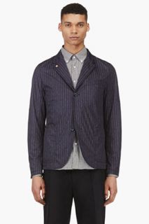 Nanamica Navy Pinstripe Shell Jacket