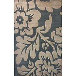 Nuloom Hand tufted Pino Collection Floral Slate Rug (5 X 8)