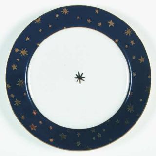 Sakura Galaxy Blue (Indonesia) Salad Plate, Fine China Dinnerware   Gold Stars O