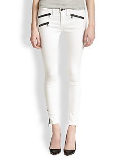 rag & bone/JEAN Zip Pocket Skinny Jeans   Bright White