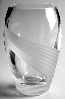 Lenox Windswept Clear 5 Flower Vase   Clear, Frosted Swirl, Statuesque