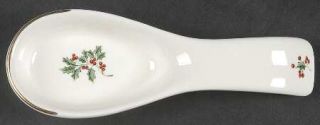 Gibson Designs Christmas Charm Spoon Rest/Holder (Holds 1 Spoon), Fine China Din