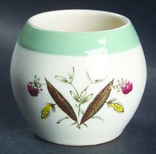 Enoch Wood & Sons Clovelly Single Egg Cup, Fine China Dinnerware   Celadon Band,