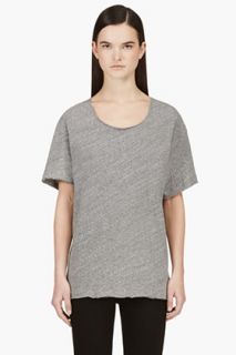 R13 Grey Bias Cut Jersey Rosie T_shirt