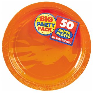 Orange Peel Big Party Pack Dinner Plates