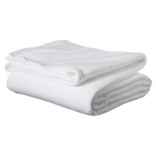 Room Essentials Microfleece Blanket   True White (Full/Queen)