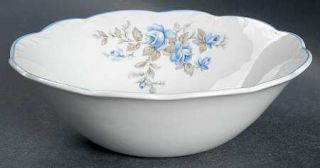 J & G Meakin Dellwood Coupe Cereal Bowl, Fine China Dinnerware   Blue Roses, Sca