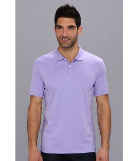 Calvin Klein S/S 2 Button Polo Liquid Cotton Interlock Polo Mens Short Sleeve Pullover (Purple)