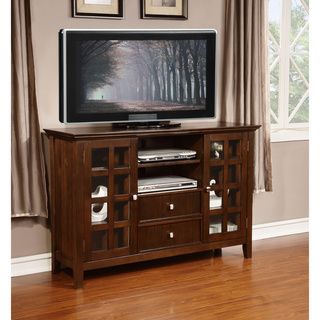 Normandy Collection Tobacco Brown Tall Tv Media Stand