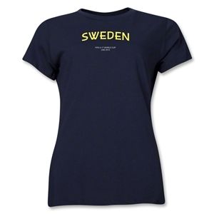 Sweden 2013 FIFA U 17 World Cup UAE Womens T Shirt (Navy)