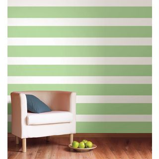 Wall Pops Oh Pear Green Stripe Wall Decal Sticker (set Of 4)