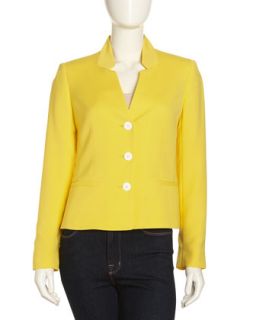 Menon Invert Collar Jacket, Lemon Drop