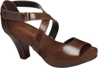 Womens Aerosoles Cartwheel   Dark Brown Leather Sandals