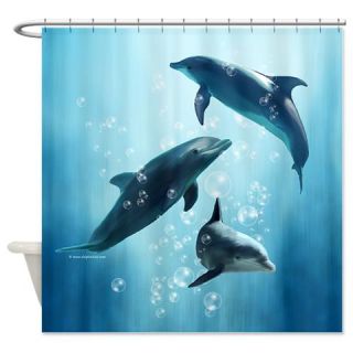  Dolphins in the Sea Shower Curtain  Use code FREECART at Checkout